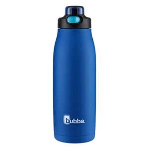 bubba radiant stainless steel rubberized chug water bottle, 32 oz, cobalt