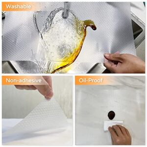 Kitchen Shelf Liner Non-Slip Cabinet Liner 12 in x 20 FT Washable Refrigerator Liners Oil-Proof Drawer Liners for Kitchen Dining Transparent