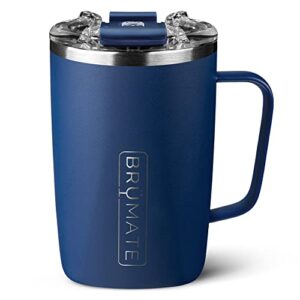 brümate toddy – 16oz 100% leak proof insulated coffee mug with handle & lid – stainless steel coffee travel mug – double walled coffee cup (matte navy)