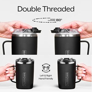 BrüMate Toddy - 16oz 100% Leak Proof Insulated Coffee Mug with Handle & Lid - Stainless Steel Coffee Travel Mug - Double Walled Coffee Cup (Matte Navy)