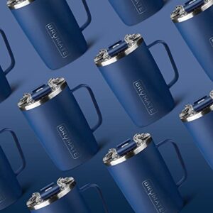 BrüMate Toddy - 16oz 100% Leak Proof Insulated Coffee Mug with Handle & Lid - Stainless Steel Coffee Travel Mug - Double Walled Coffee Cup (Matte Navy)