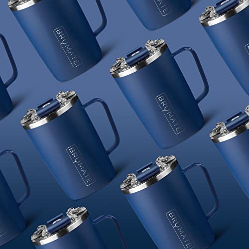 BrüMate Toddy - 16oz 100% Leak Proof Insulated Coffee Mug with Handle & Lid - Stainless Steel Coffee Travel Mug - Double Walled Coffee Cup (Matte Navy)