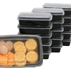 16 Pack - SimpleHouseware 1 Compartment Food Grade Meal Prep Storage Container Boxes, 28 Ounces