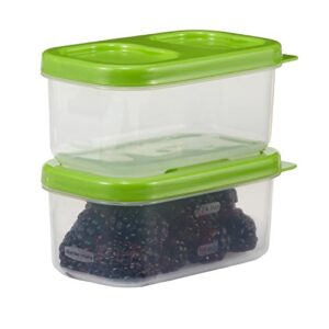 rubbermaid lunchblox side container, green, pack of 2