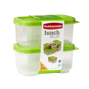 Rubbermaid LunchBlox Side Container, Green, Pack of 2