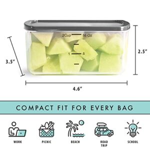 Fit & Fresh 225HL Cup Portion Control Container Set, 2, Green