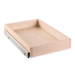 mulush pull out cabinet organizer, soft close slide out wood drawer storage shelves for kitchen, 14”w x 21”d, requires at least 15.5” cabinet opening, finished