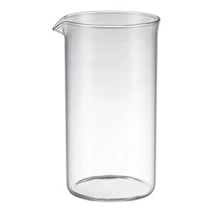 Bruntmor 34 Oz French Press Replacement Glass Beaker Carafe, 8 Cup Glass French Press Replacement Beaker, Thick Glass made of borosilicate glass, Gifting for coffee lover