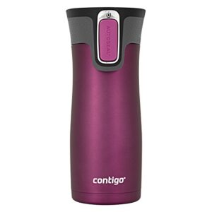 contigo autoseal west loop vaccuum-insulated stainless steel travel mug, 16 oz, radiant orchid trans matte