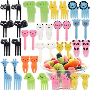 MEFIT CARE Cute Bento Box Accessories Food Picks for Kids Cocktail Forks Lunch Fun Stuff Mini Plastic Flat Toothpicks Decorativos Reusable Utensils