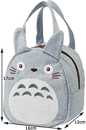 Skater My Neighbor Totoro Die Cut Lunch Bag with Zip Closure - Totoro Grey