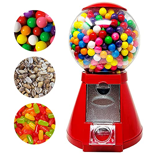 Red Classic Metal Gumball Machine by American Gumball Company, 11-inch