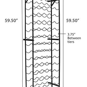 Sorbus Wine Rack Free Standing Floor Stand - Racks Hold 75 Bottles of Your Favorite Wine - Large Capacity Elegant Wine Storage for Any Bar, Wine Cellar, Kitchen, Dining Room, etc (75 Bottles)