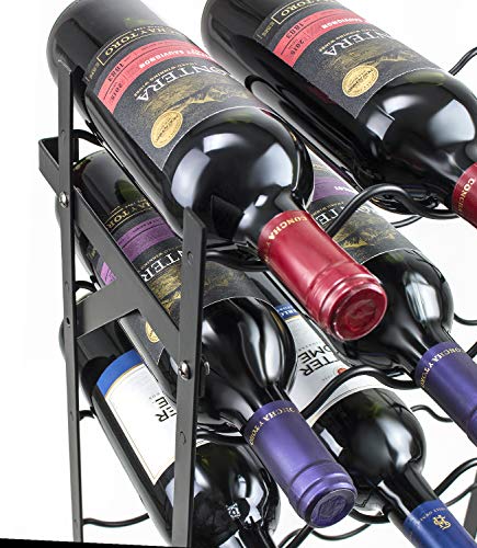 Sorbus Wine Rack Free Standing Floor Stand - Racks Hold 75 Bottles of Your Favorite Wine - Large Capacity Elegant Wine Storage for Any Bar, Wine Cellar, Kitchen, Dining Room, etc (75 Bottles)