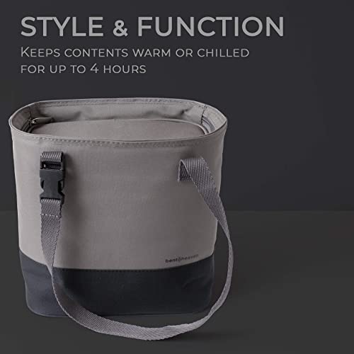 Insulated Lunch Tote for Work and School with Durable Materials, Variable Strap/Handler, Wide Opening - Cooler Lunch Bag for Women & Men - Fits All Bentoheaven Bento Lunch Boxes and Other Containers