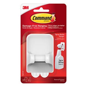 Command Spray Bottle Hanger with 2-Strips, 2-Pack, Organize Damage-Free