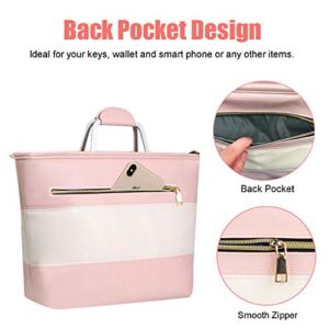 Lunch Bag, Wosweet Leakproof Insulated Lunch Box Cooler Bag for Women, Lunch Container Tote Bag with Zapper & Pocket, Pink