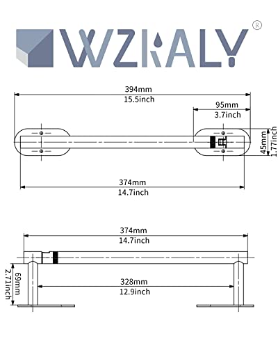 WZKALY Paper Towel Holder, Adhesive Paper Towel Holder Under Cabinet Self-Adhesive or Wall Mounted SUS304 Stainless Steel for Kitchen Bathroom Farmhouse Barbecue Laundry (Sliver)