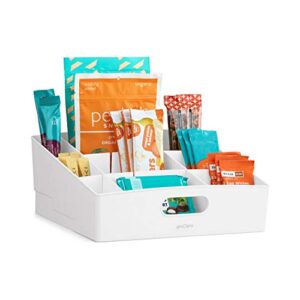 youcopia kitchen cabinet pantry shelfbin packet & snack bin organizer, large, white