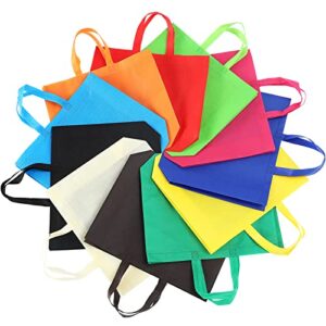 ROMROC Reusable Large Gift Bags 22-Pack Tote Bags Bulk for Trip Birthday Party, Mother's Day, Holiday, Christmas Day, Grocery Store, Supermarket, Outdoor Picnic etc, Assorted Colors
