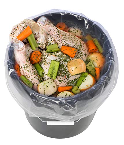 5 Gallon Bucket Liner Bags for Marinating and Brining, Food Grade, BPA Free, Extra Heavy Duty Leak Proof (10 pack)