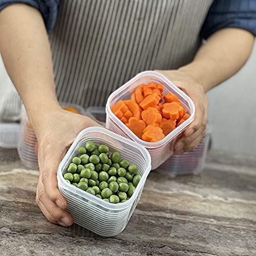 TeTeBak Food Storage Containers with Lids Airtight - 6PCS Removable Individual BPA-Free Plastic Food Containers for Pantry Organization and Storage, Stackable Meal Prep Containers Reusable (6PCS-128OZ-Meal-Prep)