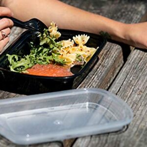 [25 Set] 20oz Meal Prep Containers with Lids - Ideal for Lunch Containers, Food Prep Containers, Food Storage Bento Box,Portion Control | Stackable | Microwave | Dishwasher | Freezer Safe Compartment) 20oz 1 Compartment x25