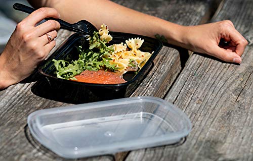 [25 Set] 20oz Meal Prep Containers with Lids - Ideal for Lunch Containers, Food Prep Containers, Food Storage Bento Box,Portion Control | Stackable | Microwave | Dishwasher | Freezer Safe Compartment) 20oz 1 Compartment x25