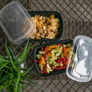 [25 Set] 20oz Meal Prep Containers with Lids - Ideal for Lunch Containers, Food Prep Containers, Food Storage Bento Box,Portion Control | Stackable | Microwave | Dishwasher | Freezer Safe Compartment) 20oz 1 Compartment x25