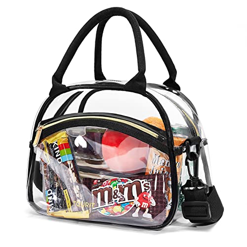 TOURIT Stadium Approved Clear Lunch Bag Transparent Bag with Adjustable Strap Clear Lunch Box for Women Men Work, School