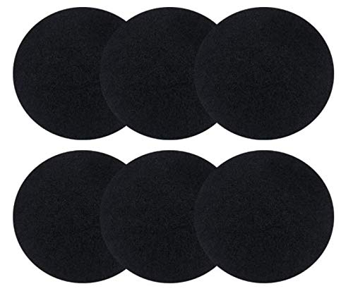 Charcoal Filters Compost Bin - Replacement Filter Round 7.25 inch - Extra Thick 0.4" Kitchen Pail 6 Pack - Carbon Premium Quality Countertop Bucket - Cutting Template Unisize Composting Bins