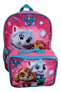group ruz nickelodeon girl paw patrol 16″ backpack with detachable matching lunch box