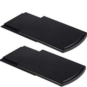 2 PCS Coffee Maker Trays, Kitchen Caddy Sliding Coffee Tray Mat, 12'' Under Cabinet Appliance Coffee Maker Toaster Countertop Storage Moving Slider with Smooth Rolling Wheels