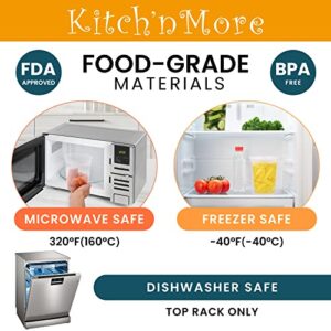 Kitch’nMore [32oz 24Pack Plastic Deli Food Storage Soup Containers with Airtight Lids, Extra-Thick, Slime, Soup, Leakproof, BPA Free