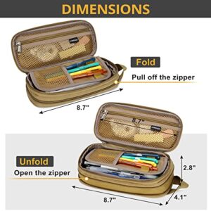 ATRIPACK Tactical Lunch Bag Medium Size (Brown) & Tactical Pencil Case for Men Women Teens Boys Girls (Brown)