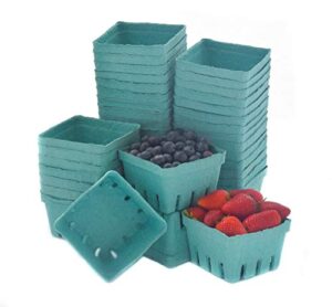kitchens green molded pulp fiber berry / produce vented 1 pint basket 40 pieces