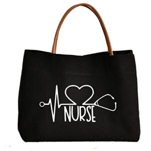 nurse tote bag nurse gifts rn nursing bag for work, shopping, beach, travel