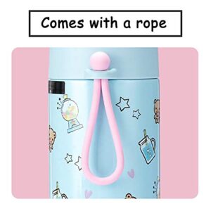 Cute Thermos Mug Kawaii Water Bottle Stainless Steel Vacuum Insulated Bottle for Hot or Cold Drinks Adorable Travel Mug