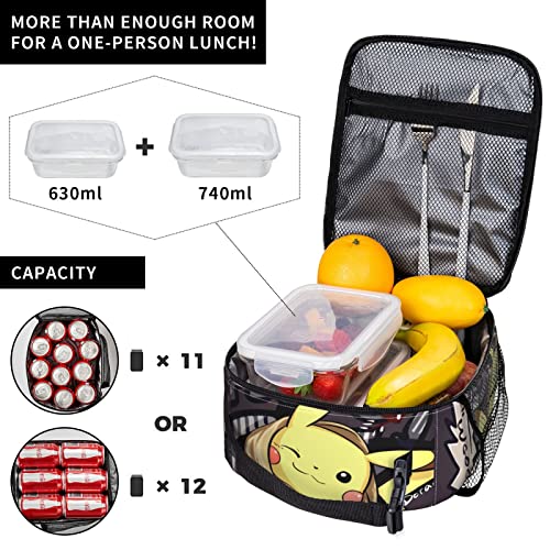 Anime Lunch Bag Insulated Portable Lunch Box Tote Bags For Adults Men Women Travel Picnic Office Gifts