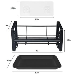 TWORIDER Kitchen Sink Caddy Sponge Holder,304 Stainless Steel Sink Caddy Sponge Holder Kitchen Sink Organizer,Sponge Holder For Kitchen Sink with Removable Drain Tray,Not Including Dispenser and Brush