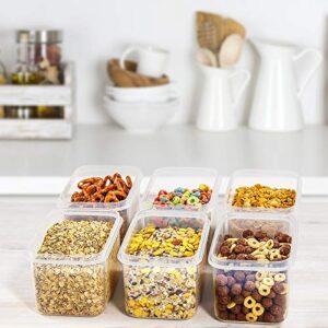 Airtight Food Storage Containers, Wildone Cereal & Dry Food Storage Container Set of 16 [0.8L /3.38 Cups] for Sugar, Flour and Baking Supplies, Leak-proof & BPA Free, with 20 Labels & 1 Marker