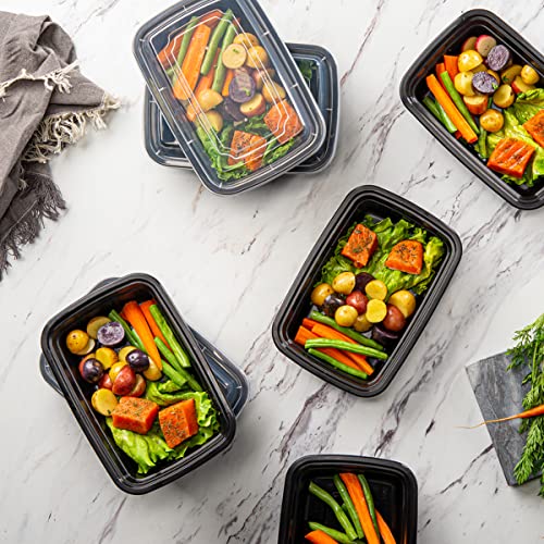 [50 Sets] 24 oz. Meal Prep Containers With Lids, 1 Compartment Lunch Containers, Bento Boxes, Food Storage Containers