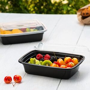 [50 Sets] 24 oz. Meal Prep Containers With Lids, 1 Compartment Lunch Containers, Bento Boxes, Food Storage Containers