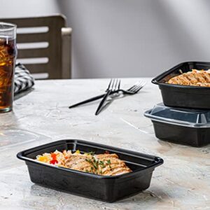 [50 Sets] 24 oz. Meal Prep Containers With Lids, 1 Compartment Lunch Containers, Bento Boxes, Food Storage Containers