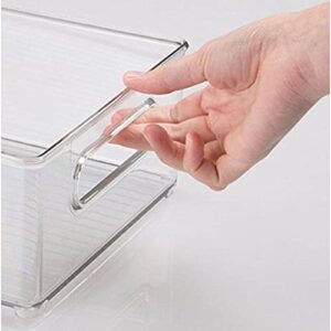 Lifetime Appliance Parts UPGRADED Clear Organizer Storage Bin with Handle Compatible with Kitchen I Best Compatible with Refrigerators, Cabinets & Food Pantry - 10" x 5" x 6"