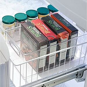 Lifetime Appliance Parts UPGRADED Clear Organizer Storage Bin with Handle Compatible with Kitchen I Best Compatible with Refrigerators, Cabinets & Food Pantry - 10" x 5" x 6"