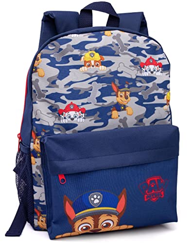 Paw Patrol Backpack Set Kids 4 Piece Camo Lunch Box Water Bottle Pencil Case