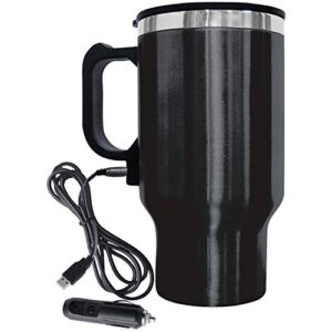 brentwood cmb-16b stainless steel 16oz 12 volt heated travel mug, black