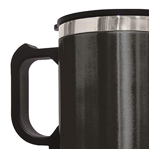 Brentwood CMB-16B Stainless Steel 16oz 12 Volt Heated Travel Mug, Black