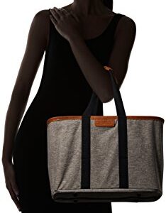 CleverMade 30L SnapBasket LUXE - Reusable Collapsible Durable Grocery Shopping Bag - Heavy Duty Large Structured Tote, Heather Grey